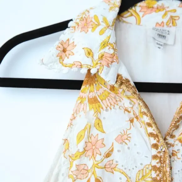 HEMANT AND NANDITA Tora Long Belt Buckle Dress in Off White - Picture 10 of 11